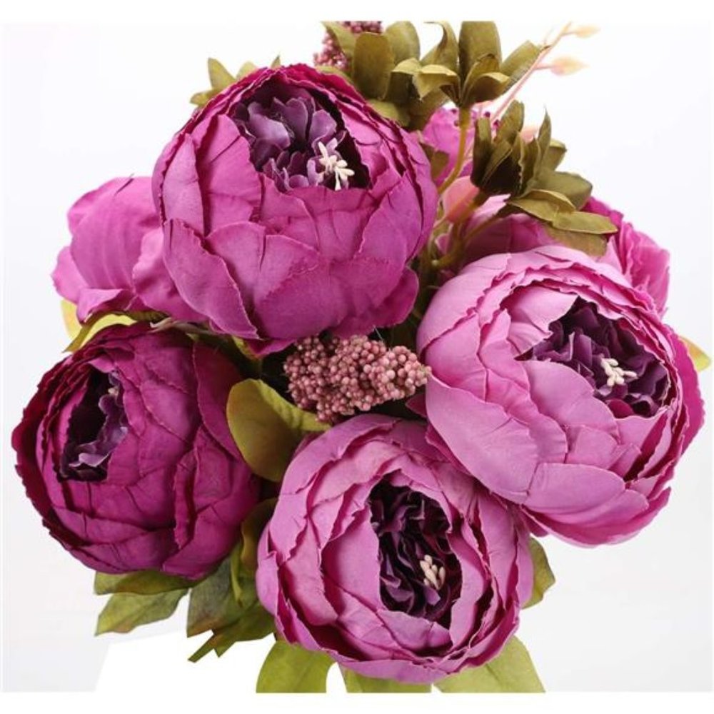 Fake Flowers Vintage Artificial Peony Silk Flowers Wedding Home Decoration Cute